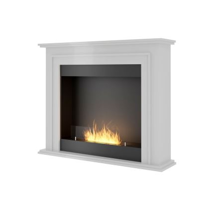 InFire - Cheminée BIO 90x112,5 cm 3kW blanc