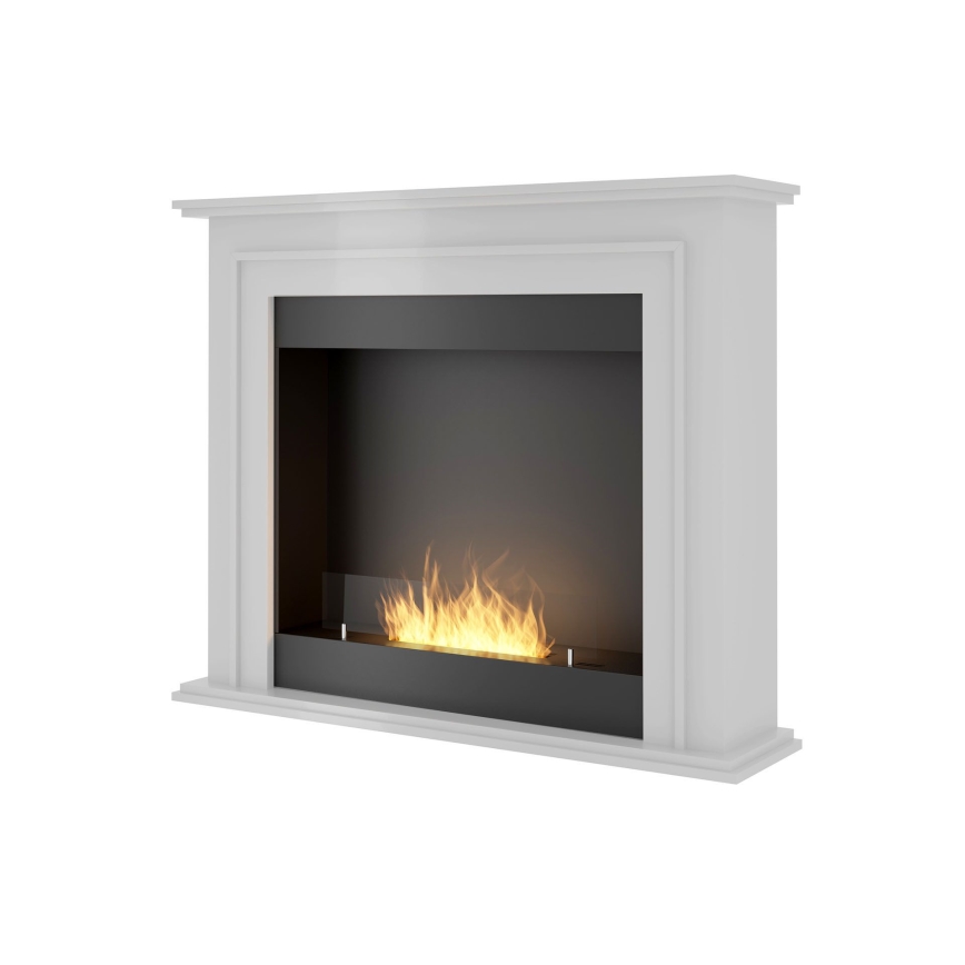 InFire - Cheminée BIO 90x112,5 cm 3kW blanc