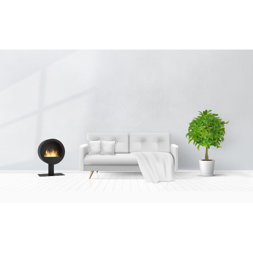 InFire - Cheminée BIO d. 70 cm 3kW noir