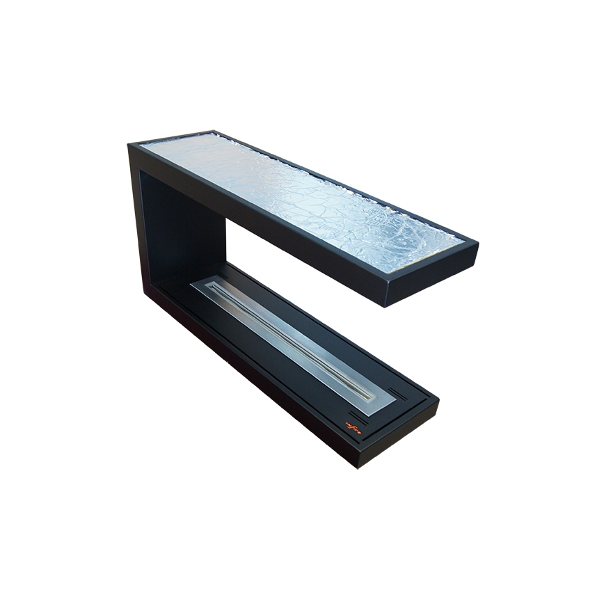 InFire - Cheminée BIO d'angle 100x50 cm 3kW bifacial