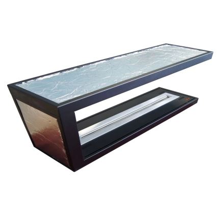 InFire - Cheminée BIO d'angle 100x50 cm 3kW bifacial