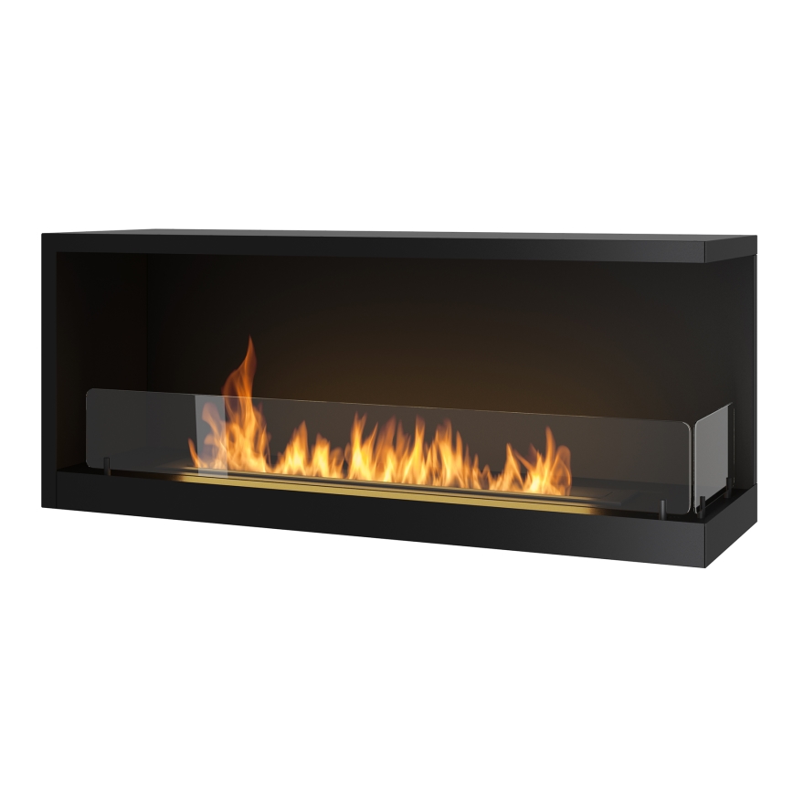 InFire - Cheminée BIO d'angle 110x45 cm 3kW noire
