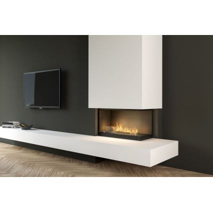 InFire - Cheminée BIO d'angle 80x45 cm 3,5kW noire