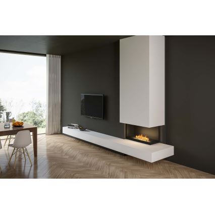 InFire - Cheminée BIO d'angle 80x45 cm 3,5kW noire