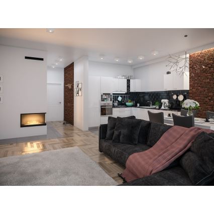 InFire - Cheminée BIO d'angle 80x45 cm 3,5kW noire