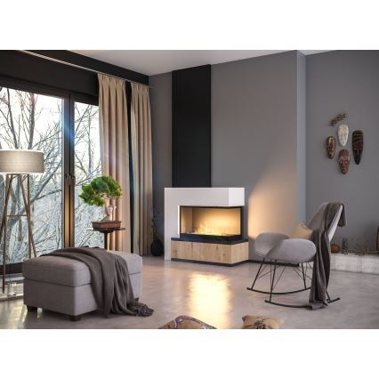 InFire - Cheminée BIO d'angle 80x45 cm 3,5kW noire