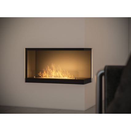 InFire - Cheminée BIO d'angle 80x45 cm 3,5kW noire