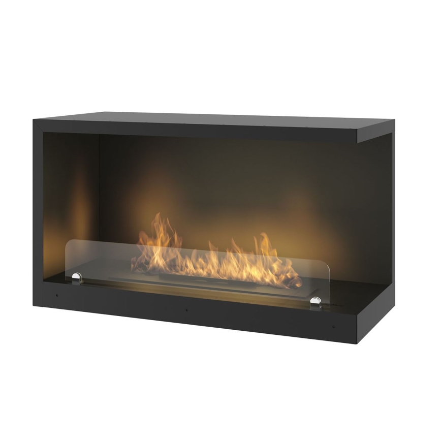 InFire - Cheminée BIO d'angle 80x45 cm 3,5kW noire
