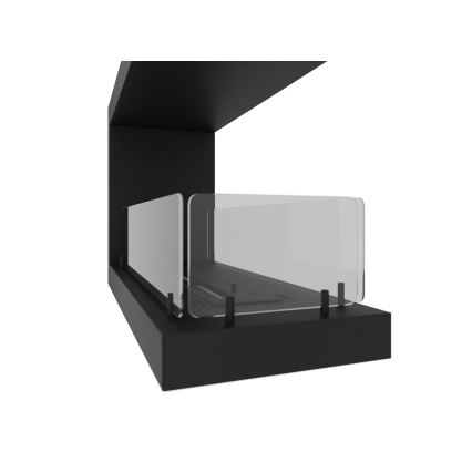 InFire - Cheminée BIO d'angle 80x50 cm 3kW bifacial