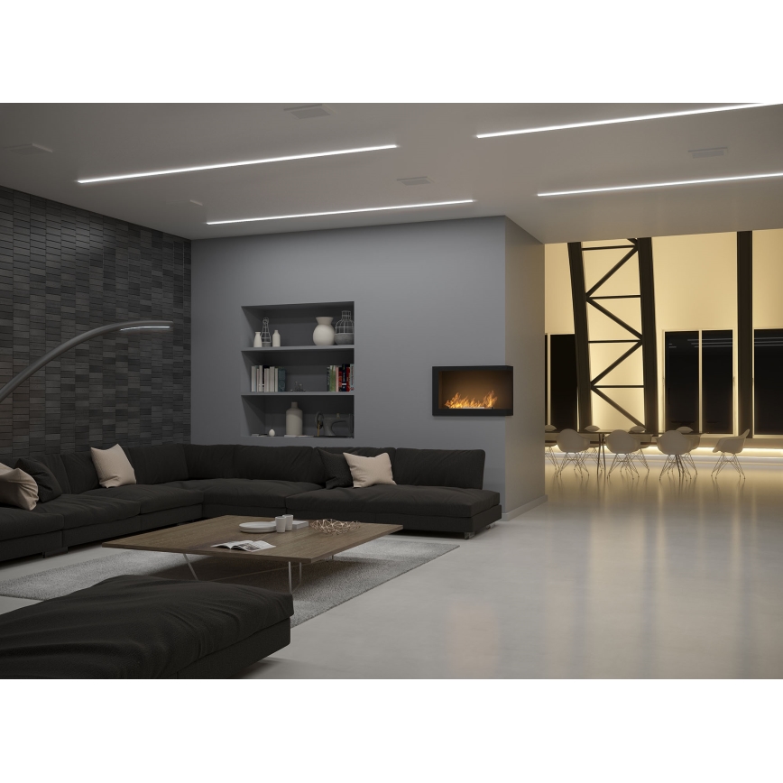 InFire - Cheminée BIO d'angle 84x54 cm 3kW noire