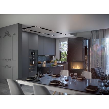 InFire - Cheminée BIO d'angle 84x54 cm 3kW noire