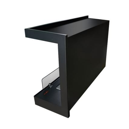 InFire - Cheminée BIO d'angle 84x54 cm 3kW noire