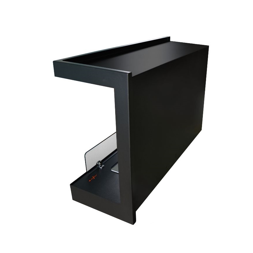 InFire - Cheminée BIO d'angle 84x54 cm 3kW noire