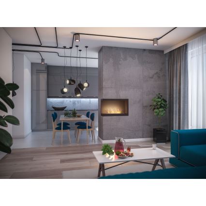 InFire - Cheminée BIO d'angle 84x54 cm 3kW noire