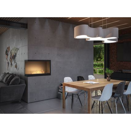 InFire - Cheminée BIO d'angle 84x54 cm 3kW noire