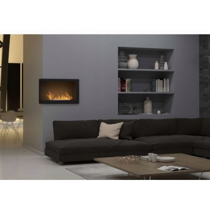 InFire - Cheminée BIO d'angle 84x54 cm 3kW noire