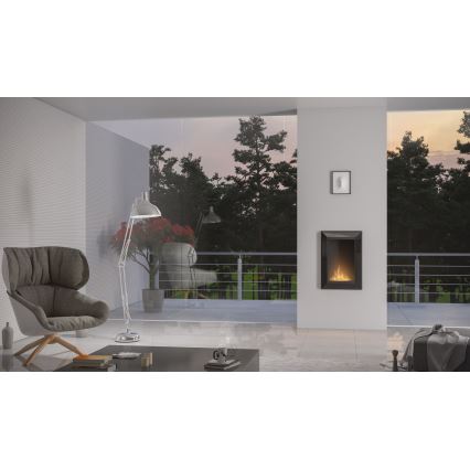 InFire - Cheminée encastré BIO 79x55 cm 3kW noir