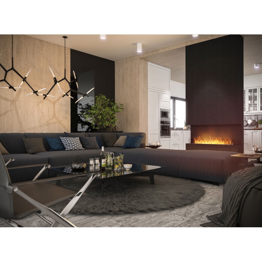 InFire - Cheminée encastrée BIO 120x45 cm 3kW noire