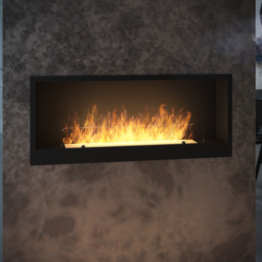 InFire - Cheminée encastrée BIO 120x50 cm 3kW noire