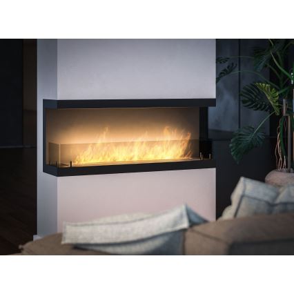 InFire - Cheminée encastrée BIO 120x50 cm 5kW noire