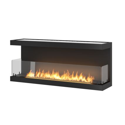 InFire - Cheminée encastrée BIO 120x50 cm 5kW noire