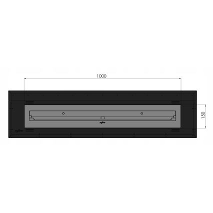 InFire - Cheminée encastrée BIO 120x50 cm 5kW noire