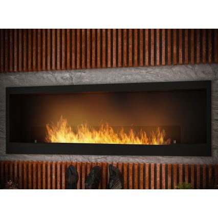 InFire - Cheminée encastrée BIO 150x50 cm 4,2kW noire