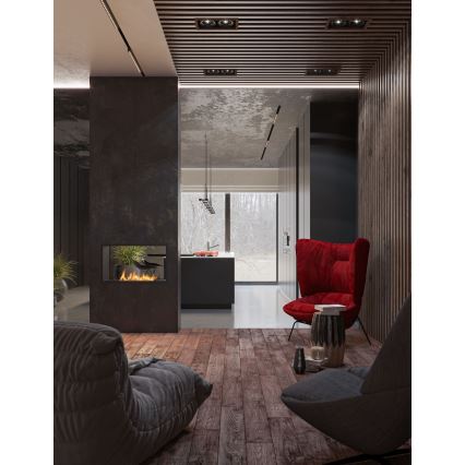 InFire - Cheminée encastrée BIO 48,5x83,5 cm 3,5kW noir