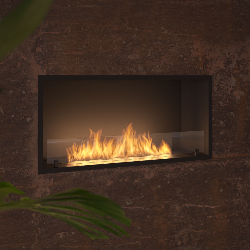 InFire - Cheminée encastrée BIO 49,4x104,4 cm 6kW noir