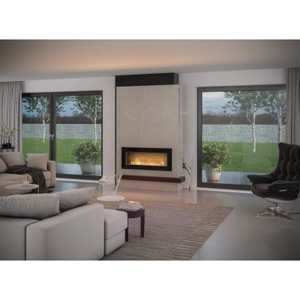 InFire - Cheminée encastrée BIO 49x120 cm 3kW noir