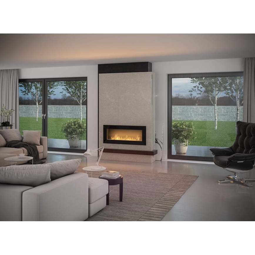 InFire - Cheminée encastrée BIO 49x120 cm 3kW noir