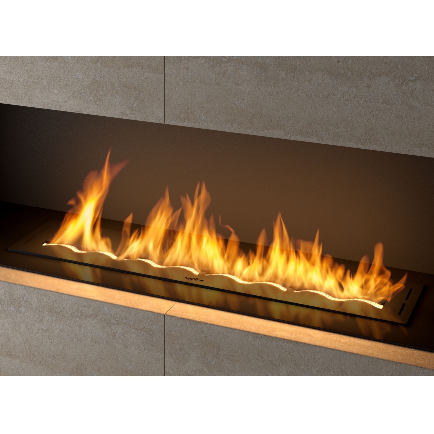 InFire - Cheminée encastrée BIO 7,5x100 cm 6kW noir