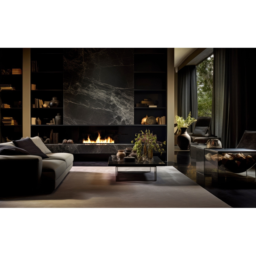 InFire - Cheminée encastrée BIO 7,5x100 cm 6kW noir