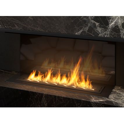 InFire - Cheminée encastrée BIO 7,5x100 cm 6kW noir