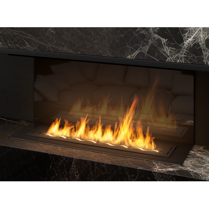 InFire - Cheminée encastrée BIO 7,5x100 cm 6kW noir