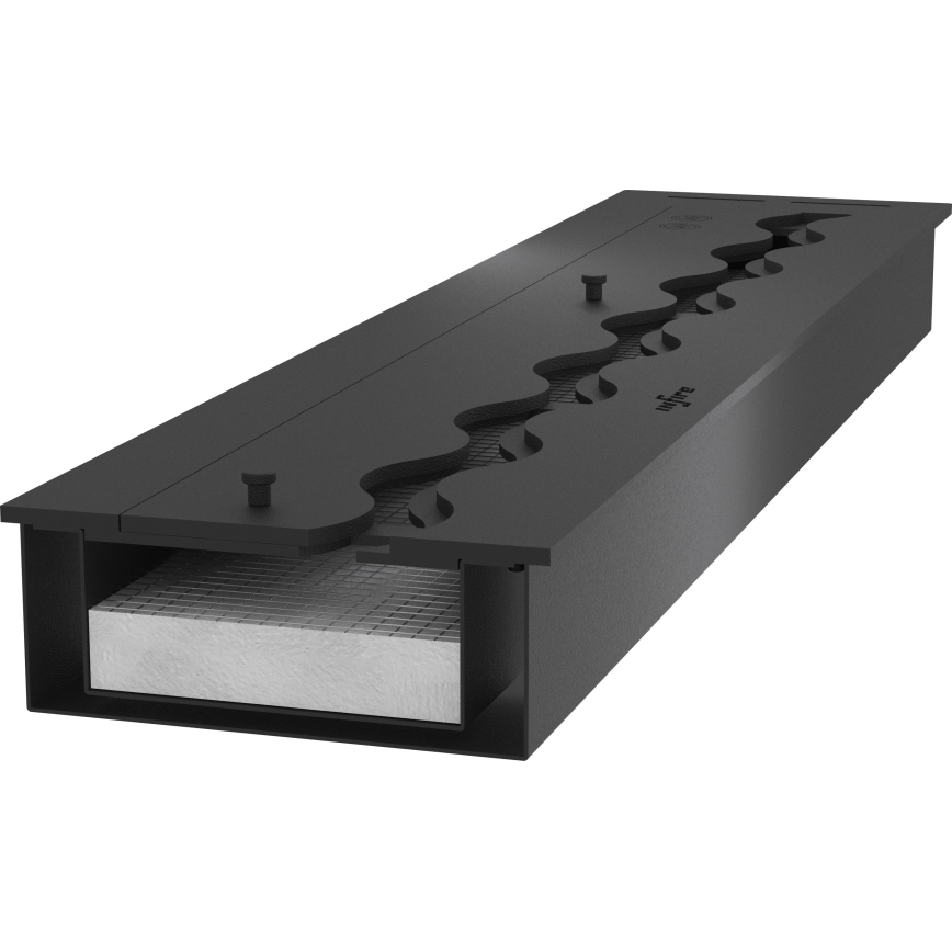 InFire - Cheminée encastrée BIO 7,5x100 cm 6kW noir