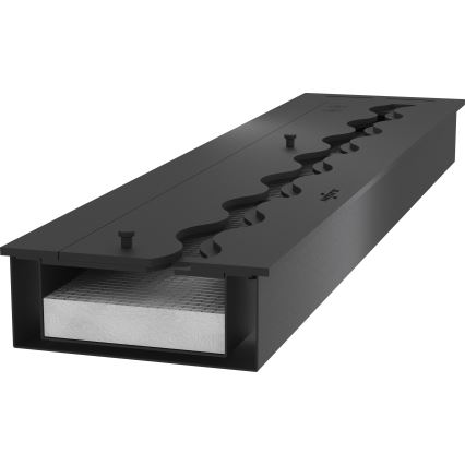 InFire - Cheminée encastrée BIO 7,5x120 cm 7kW noir