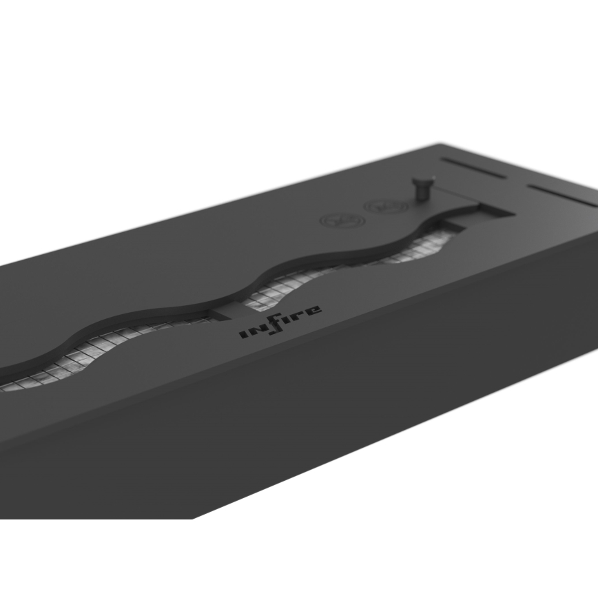 InFire - Cheminée encastrée BIO 7,5x50 cm 3,5kW noir