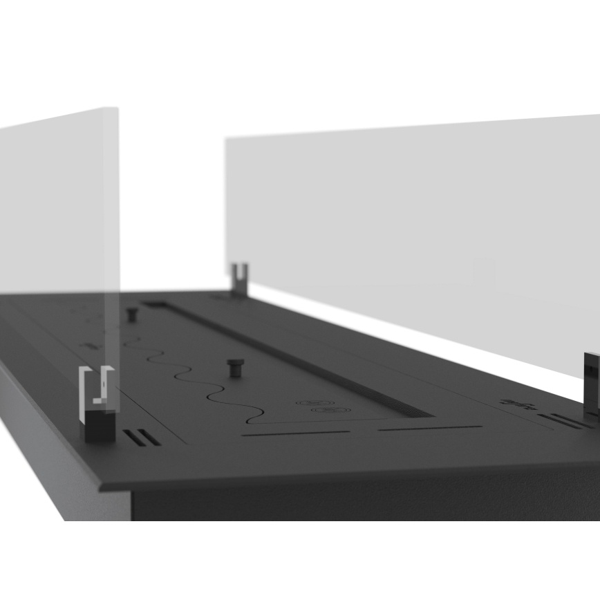 InFire - Cheminée encastrée BIO 8,5x100 cm 6kW noir