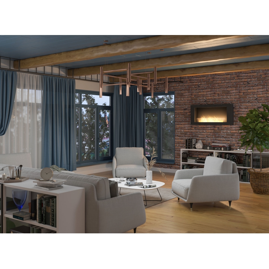 InFire - Cheminée murale BIO 120x56 cm 3kW noire