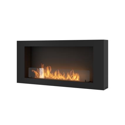 InFire - Cheminée murale BIO 120x56 cm 3kW noire