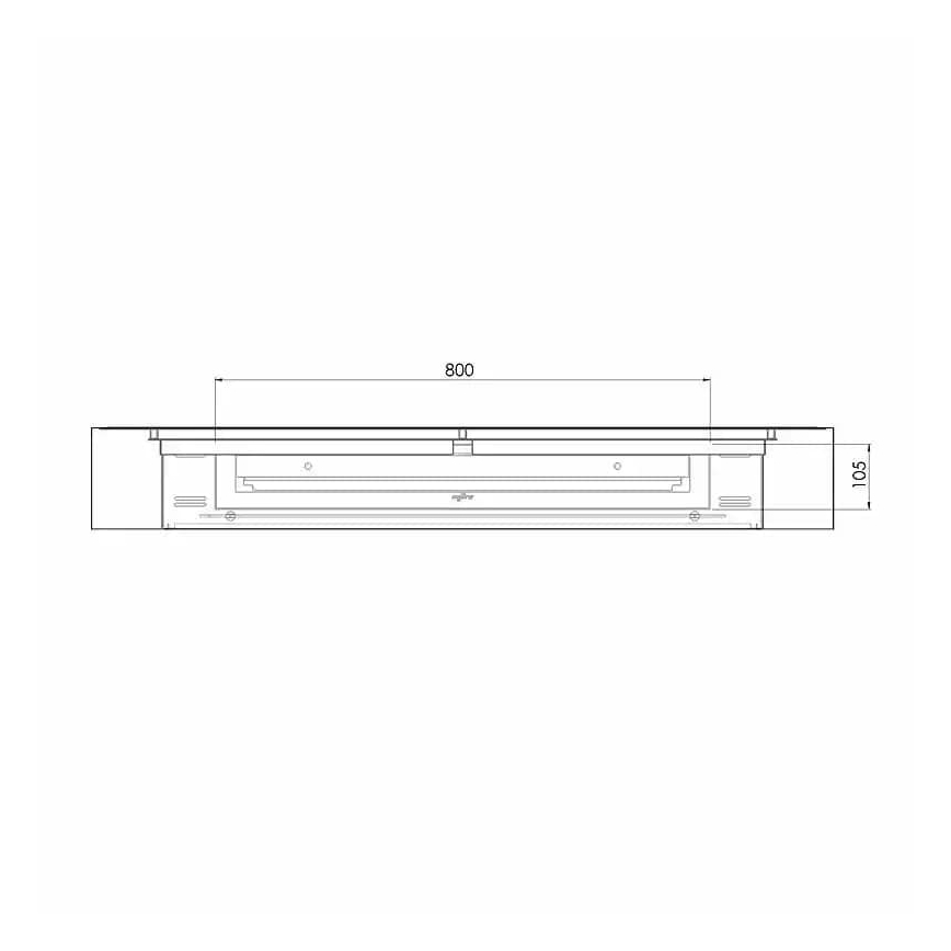 InFire - Cheminée murale BIO 120x56 cm 3kW noire