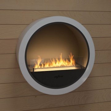 InFire - Cheminée murale BIO d. 70 cm 3kW blanc