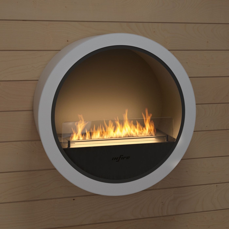 InFire - Cheminée murale BIO d. 70 cm 3kW blanc