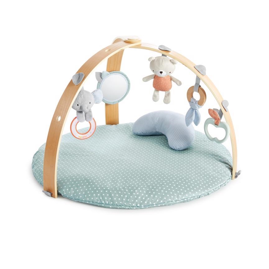 Ingéniosité - Couverture pour bébé pour jouer LOAMY menthe/gris