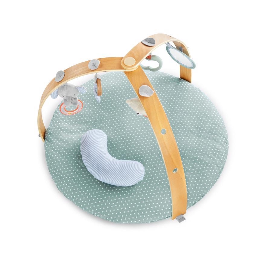 Ingéniosité - Couverture pour bébé pour jouer LOAMY menthe/gris