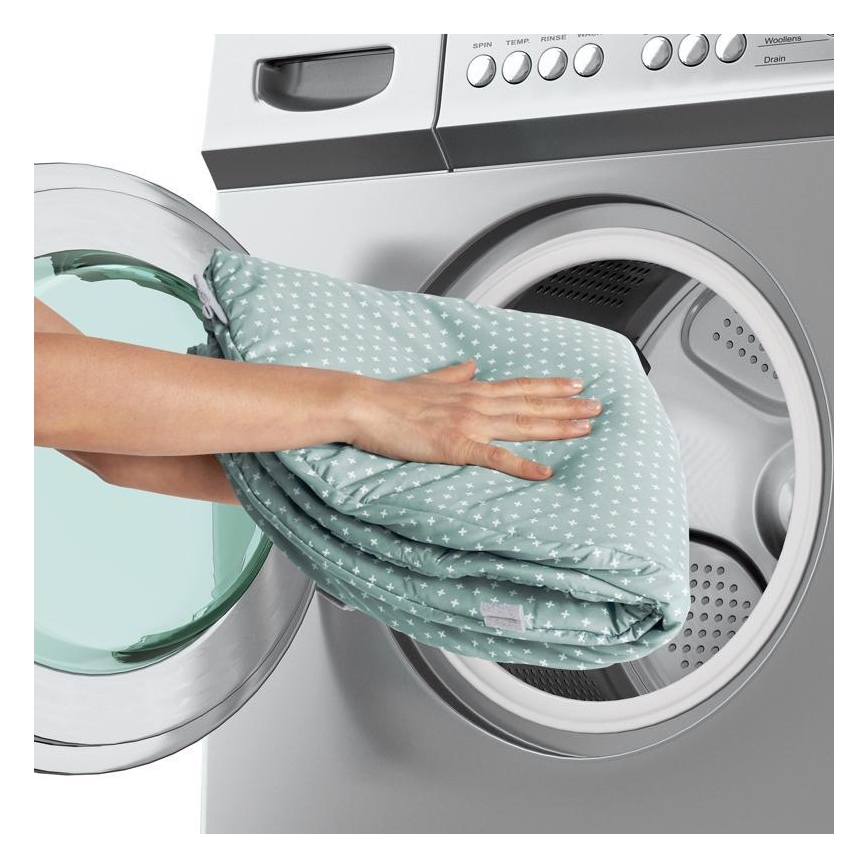 Ingéniosité - Couverture pour bébé pour jouer LOAMY menthe/gris
