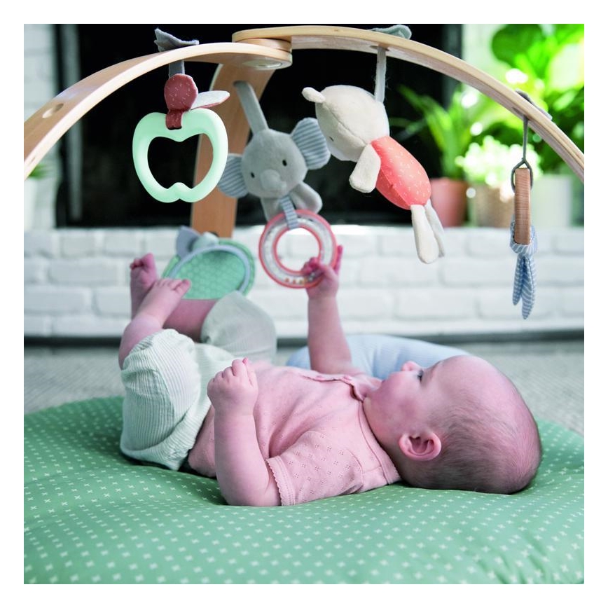 Ingéniosité - Couverture pour bébé pour jouer LOAMY menthe/gris