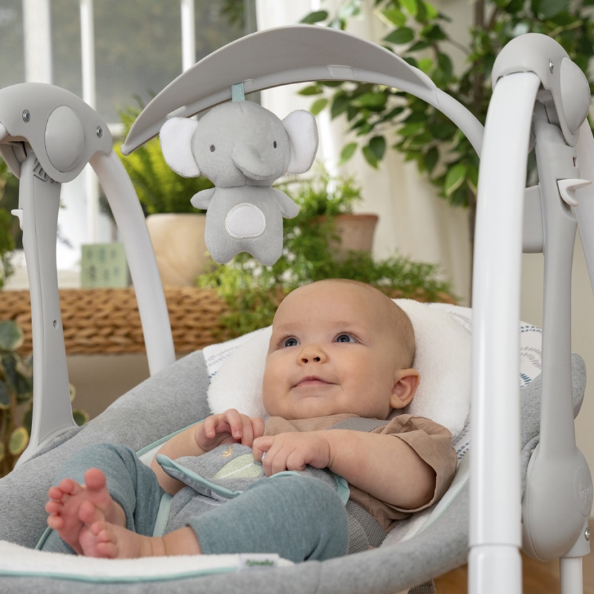 Ingenuity - Balançoire vibrante pour enfants avec mélodie 2 en 1 SWELL 4xD + 1xC