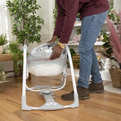 Ingenuity - Balançoire vibrante pour enfants avec mélodie 2 en 1 SWELL 4xD + 1xC